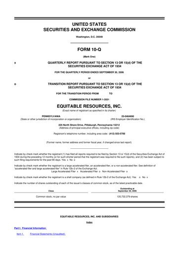 Vorschaubild EQT Corporation
 10-Q Quartalsbericht  