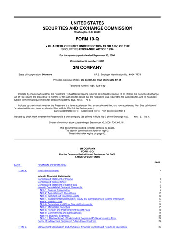 Thumbnail 3M 10-Q Quarterly Report FY 
