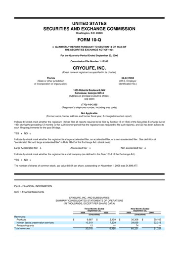 Thumbnail Artivion 10-Q Quarterly Report FY 