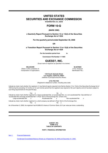 Thumbnail Guess 10-Q Quarterly Report FY 