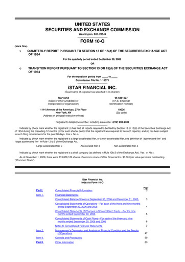 Thumbnail Safehold
 10-Q Quarterly Report FY 