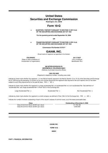 Thumbnail Gaia 10-Q Quarterly Report FY 