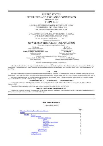 Thumbnail New Jersey Resources 10-K Annual Report 