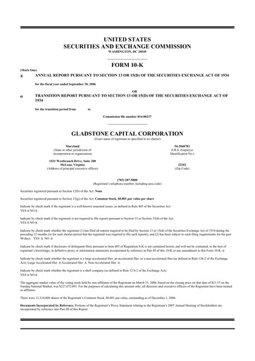 Thumbnail Gladstone Capital Corporation 10-K Annual Report 