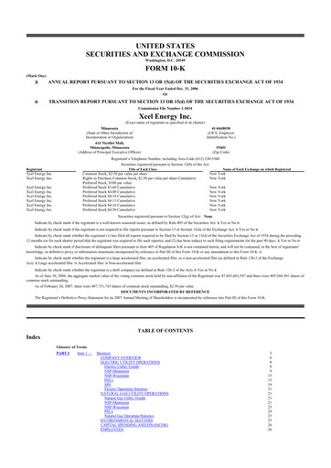 Thumbnail Xcel Energy 10-K Annual Report 