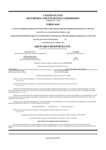 Thumbnail EQT Corporation
 10-K Annual Report 