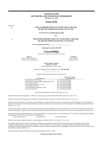 Thumbnail ConocoPhillips 10-K Annual Report 