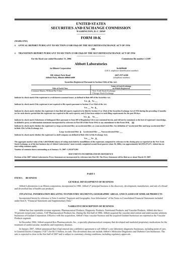 Thumbnail Abbott Laboratories 10-K Annual Report 