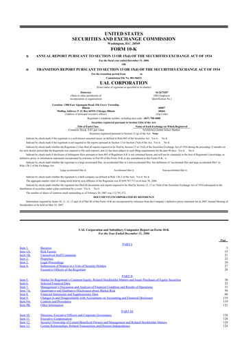 Thumbnail United Airlines Holdings
 10-K Annual Report 