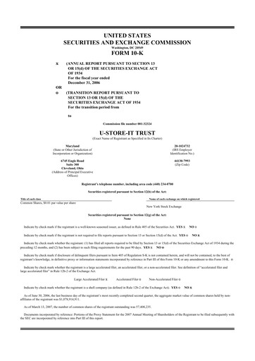 Thumbnail CubeSmart
 10-K Annual Report 