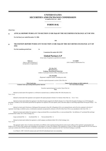 Thumbnail Global Partners LP 10-K Annual Report 