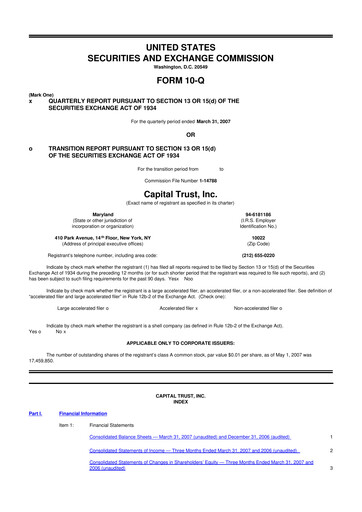 Thumbnail Blackstone Mortgage Trust
 10-Q Quarterly Report FY 