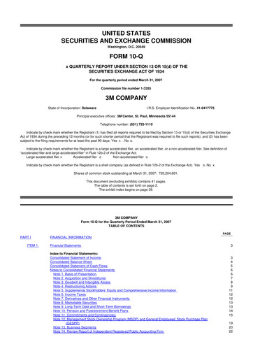 Thumbnail 3M 10-Q Quarterly Report FY 
