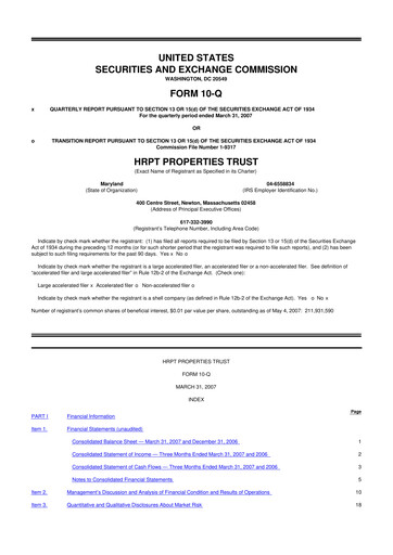 Vorschaubild Equity Commonwealth 10-Q Quartalsbericht  
