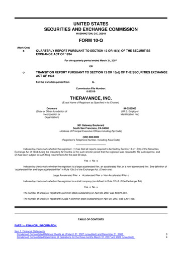 Thumbnail Innoviva 10-Q Quarterly Report FY 