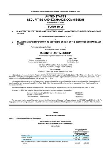 Thumbnail Match Group 10-Q Quarterly Report FY 