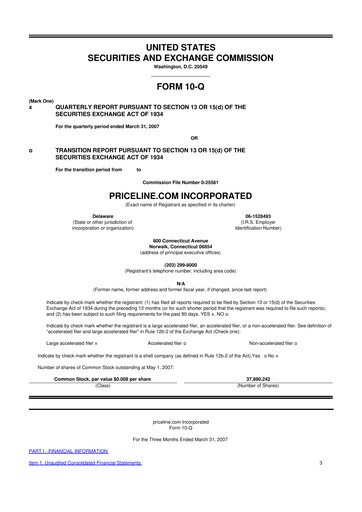 Thumbnail Booking Holdings (Booking.com) 10-Q Quarterly Report FY 