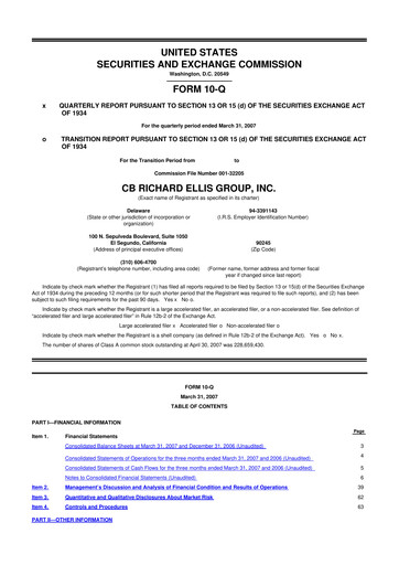 Miniature CBRE Group
 10-Q Rapport trimestriel  