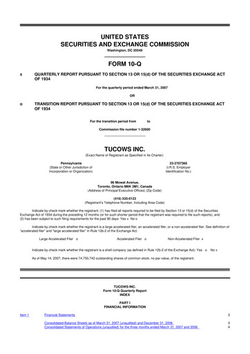 Thumbnail Tucows 10-Q Quarterly Report FY 