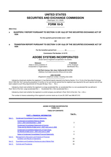 Miniature Adobe 10-Q Rapport trimestriel  