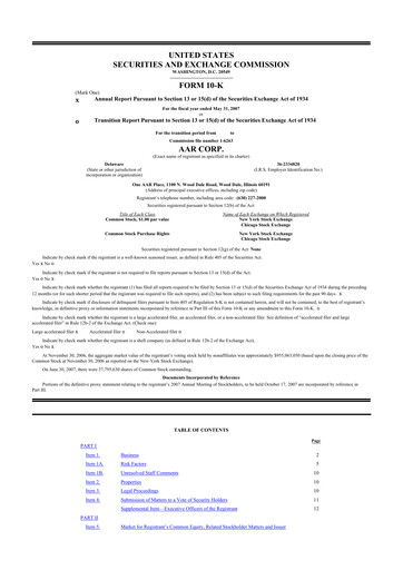 Thumbnail AAR 10-K Annual Report 