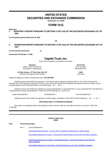 Thumbnail Blackstone Mortgage Trust
 10-Q Quarterly Report FY 