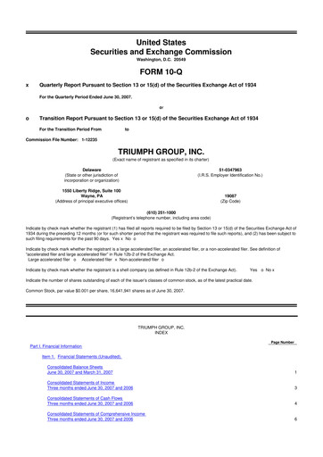 Thumbnail Triumph Group
 10-Q Quarterly Report FY 