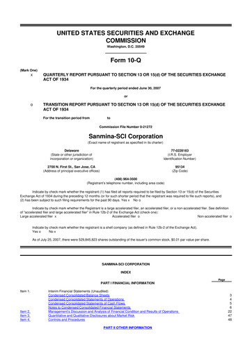 Vorschaubild Sanmina 10-Q Quartalsbericht  