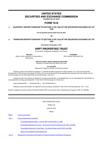 Vorschaubild Equity Commonwealth 10-Q Quartalsbericht  