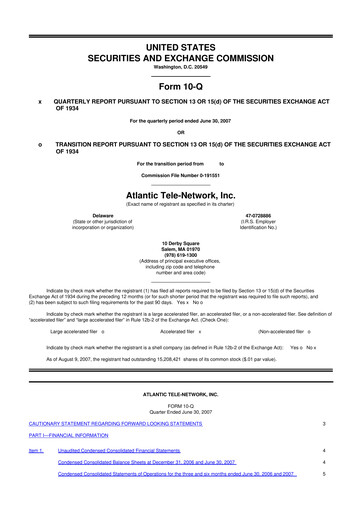 Thumbnail ATN International 10-Q Quarterly Report FY 