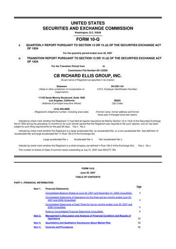 Miniature CBRE Group
 10-Q Rapport trimestriel  