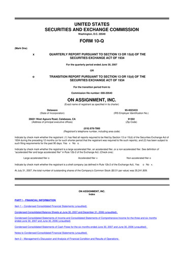 Thumbnail ASGN 10-Q Quarterly Report FY 