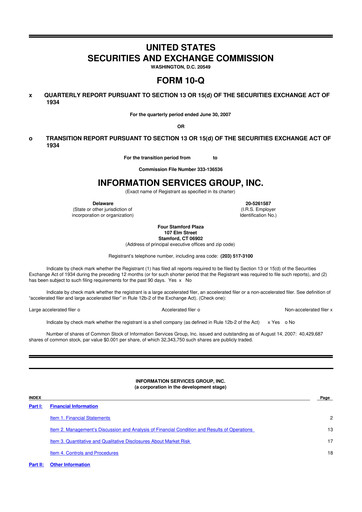 Thumbnail Information Services Group 10-Q Quarterly Report FY 