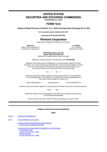 Thumbnail Winmark 10-Q Quarterly Report FY 