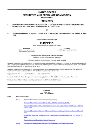 Thumbnail Zumiez 10-Q Quarterly Report FY 