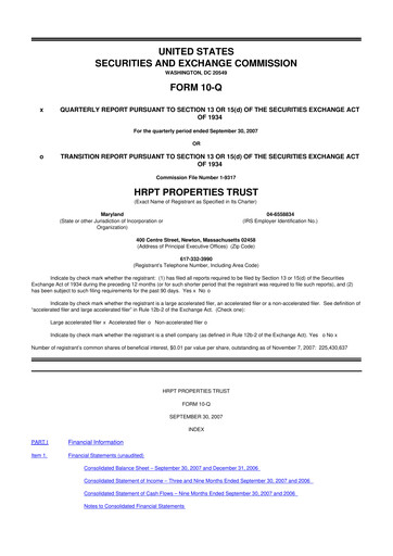 Vorschaubild Equity Commonwealth 10-Q Quartalsbericht  