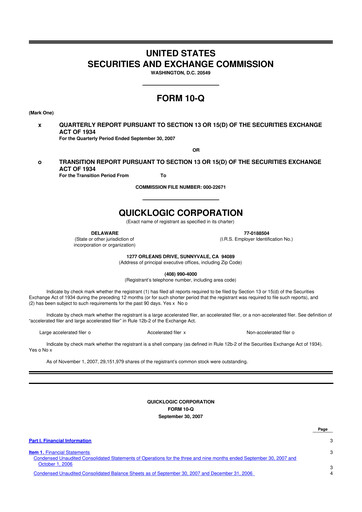 Thumbnail Quicklogic 10-Q Quarterly Report FY 