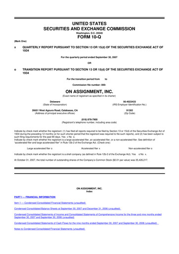 Thumbnail ASGN 10-Q Quarterly Report FY 