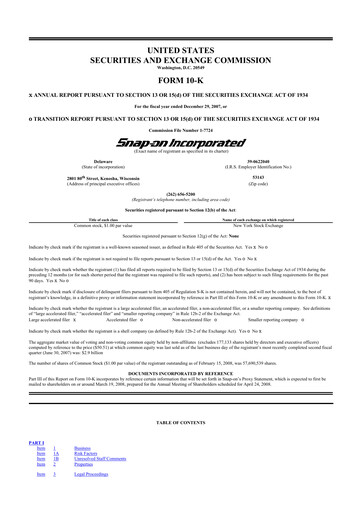 Thumbnail Snap-on 10-K Annual Report 