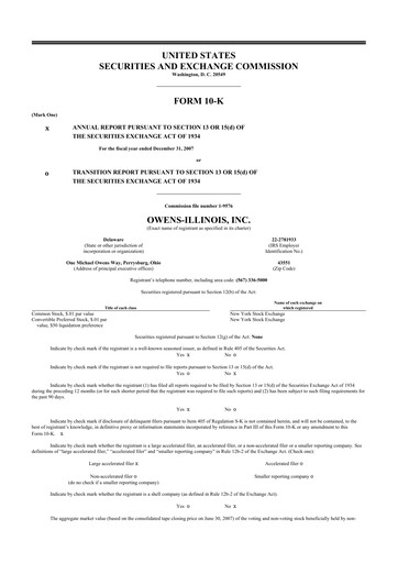 Thumbnail O-I Glass
 10-K Annual Report 