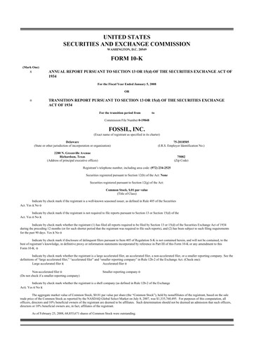 Vorschaubild Fossil Group 10-K Jahresbericht 