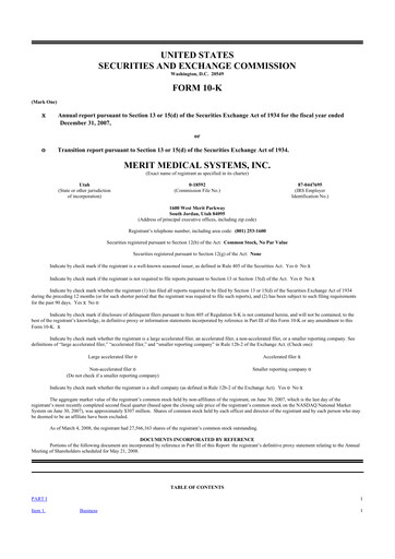 Thumbnail Merit Medical 10-K Annual Report 