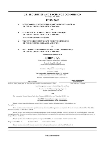 Thumbnail Gerdau 20-F Annual Report 