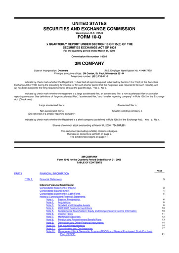 Thumbnail 3M 10-Q Quarterly Report FY 