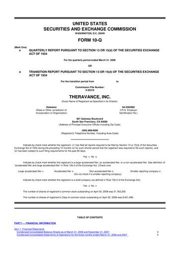 Thumbnail Innoviva 10-Q Quarterly Report FY 