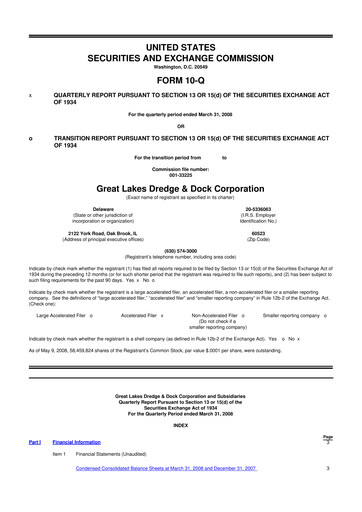 Thumbnail Great Lakes Dredge & Dock Corp. 10-Q Quarterly Report FY 