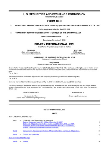 Thumbnail BIO-key International
 10-Q Quarterly Report FY 