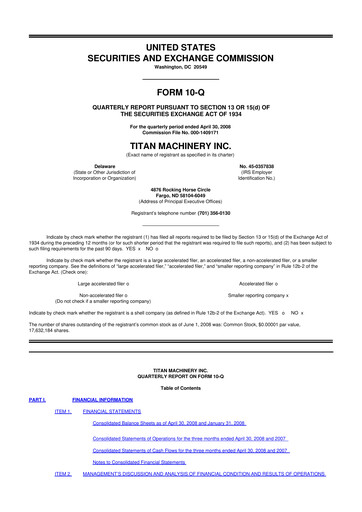 Thumbnail Titan Machinery 10-Q Quarterly Report FY 