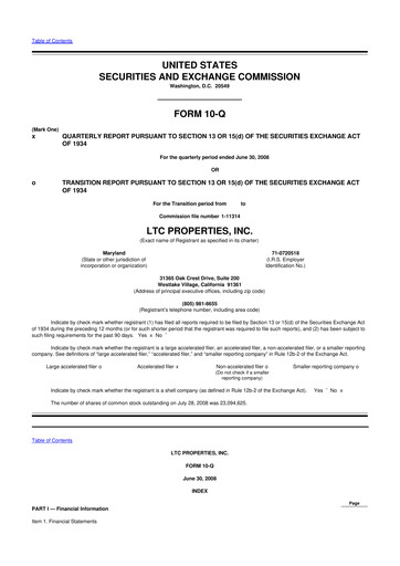 Thumbnail LTC Properties 10-Q Quarterly Report FY 