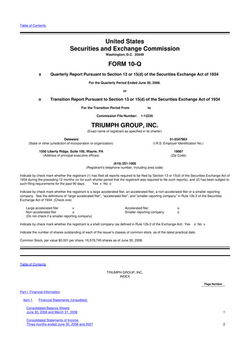 Thumbnail Triumph Group
 10-Q Quarterly Report FY 